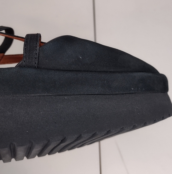 Lamour Des Pieds Women's Black Leather Open Toe Strappy Platform Sandals Sz 8.5M - Picture 15 of 16